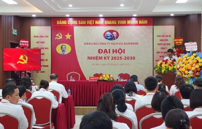 ĐẠI HỘI ĐẢNG BỘ CÔNG TY DỊCH VỤ AGRIBANK LẦN THỨ VI, NHIỆM KỲ 2025-2030.