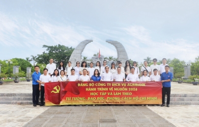 HÀNH TRÌNH VỀ NGUỒN - BỒI ĐẮP TRUYỀN THỐNG, HUN ĐÚC BẢN LĨNH NGƯỜI ĐẢNG VIÊN CÔNG TY DỊCH VỤ AGRIBANK