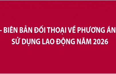 BIÊN BẢN ĐỐI THOẠI VỀ PHƯƠNG ÁN SỬ DỤNG LAO ĐỘNG CỦA CÔNG TY DỊCH VỤ AGRIBANK NĂM 2026