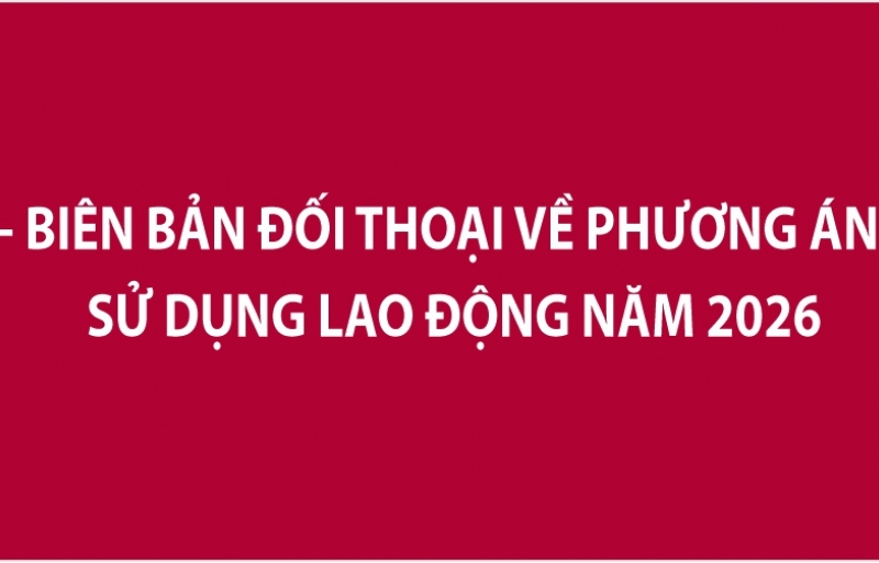BIÊN BẢN ĐỐI THOẠI VỀ PHƯƠNG ÁN SỬ DỤNG LAO ĐỘNG CỦA CÔNG TY DỊCH VỤ AGRIBANK NĂM 2026