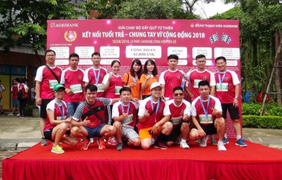 Công ty Dịch vụ Agribank tham gia Giải chạy gây quỹ từ thiện Kết nối tuổi trẻ - Chung tay vì cộng đồng 2018