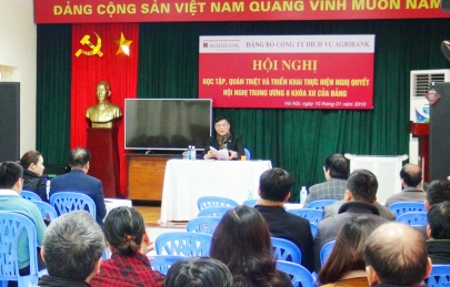 Đảng bộ Công ty Dịch vụ Agribank tổ chức Hội nghị học tập, quán triệt và triển khai thực hiện Nghị quyết Trung ương 8 khóa XII của Đảng
