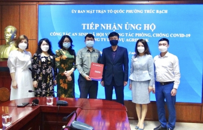 Công ty Dịch vụ Agribank ủng hộ công tác an sinh xã hội và phòng, chống dịch bệnh Covid-19 trên địa bàn Thành phố Hà Nội.