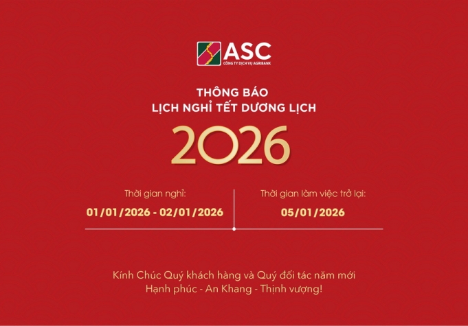 THÔNG BÁO LỊCH NGHỈ TẾT DƯƠNG LỊCH 2026